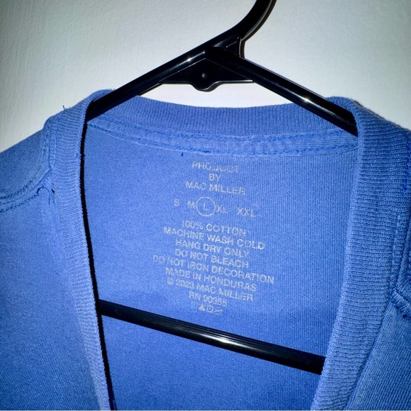 *FLAWS* Mac Miller Macadelic Blue Graphic T-Shirt - Picture 7 of 12